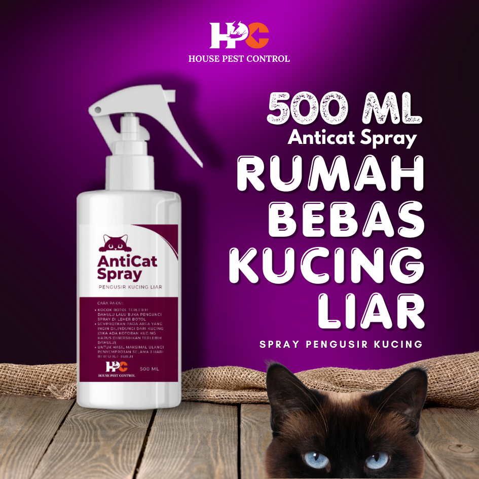 Spray Pengusir Kucing Liar 500 ml Berak Pipis Sembarangan Cat Repellent Anti Kucing PUP Sembarangan