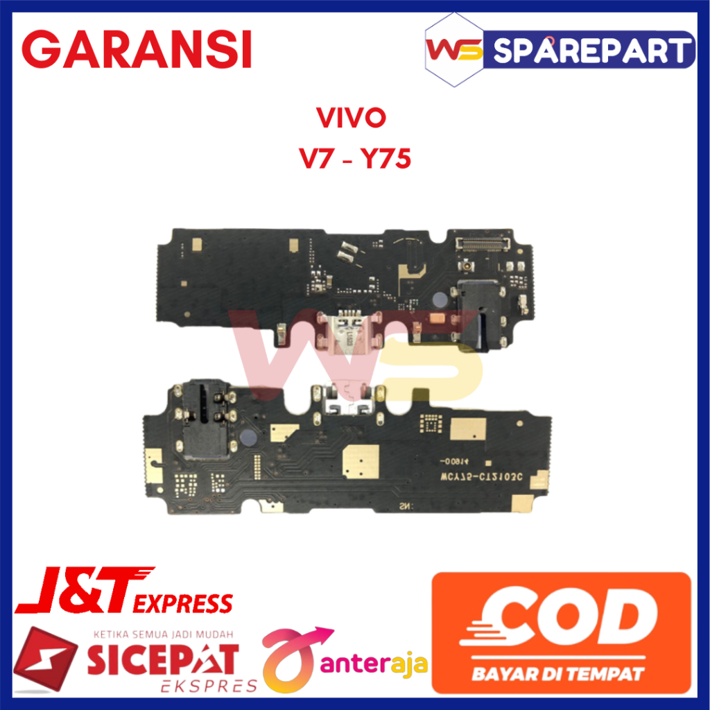 Papan charger Flexible Connector Board Cas Konektor Charger VIVO V7 - Y75 + CON H/F + MIC - ORIGINAL FULLSET