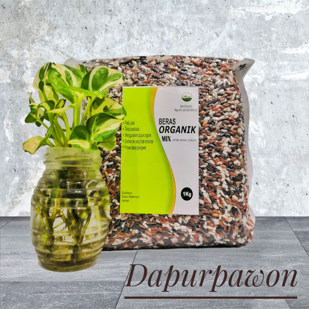 

Beras Organik Mix (Hitam, Mentik Susu, Coklat) 1Kg