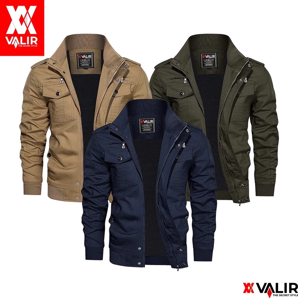 ✉ Ready Stock Valir Edmund - Jaket Pria Bomber Model Militer terbaru Tran acket Cowok Kanvas Twill Drill Tebal Kren Branded Kualitas Import untuk Dewasa Jumbo Bandung Berkualitas Premium Outfit Branded Original Jaket kalief