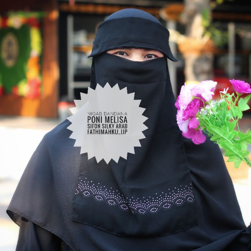 Niqab Bandana Melisa Sifon Silky Arab/Niqob Cadar Couple Ibu dan Anak Termurah By fathimahku