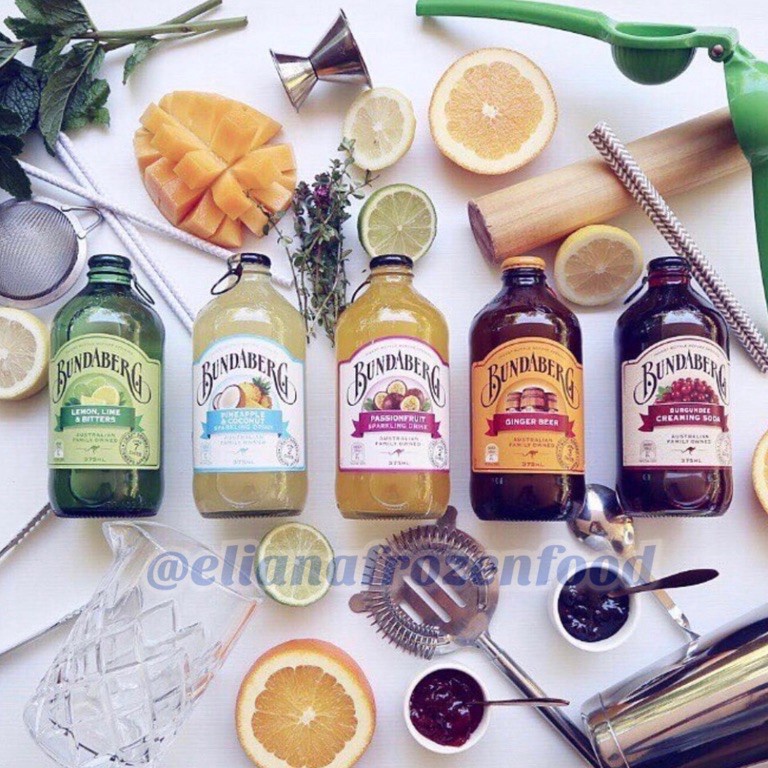 

[☾A37<] BUNDABERG GINGER BEER / SARSAPARILLA / PASSION FRUIT / CREAMING SODA / LEMONADE NO ALCOHOL 375 ML [220]