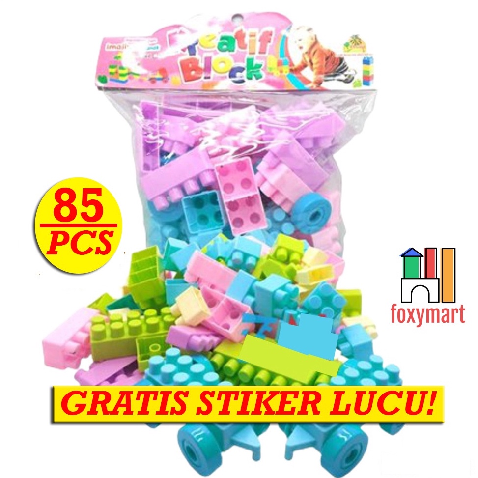 [♢C16➢] MAINAN Block Balok Besar 96 PCS Mainan Blok Anak Edukasi Balok Susun Bongkar Pasang Robot Mo