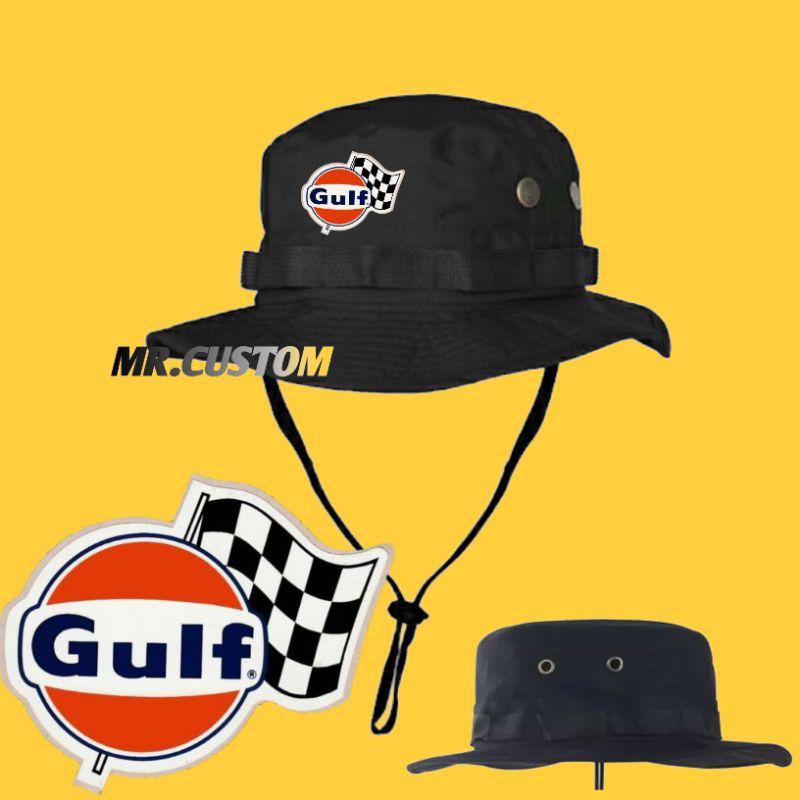 Topi Rimba Adventure Gulf Racing - Topi Gunung Outdoor - Topi Camping - Bucket Hat Pria Wanita Dewas