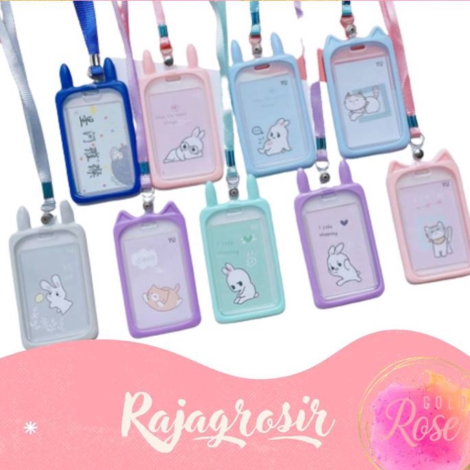

Kirim Sekarang ℛ - 5770 Name Tag Lanyard Gantungan Kartu Motif Kuping / Id Card Holder Akses MRT Busway E-Money Bentuk Karakter Warna Pastel Terupdate