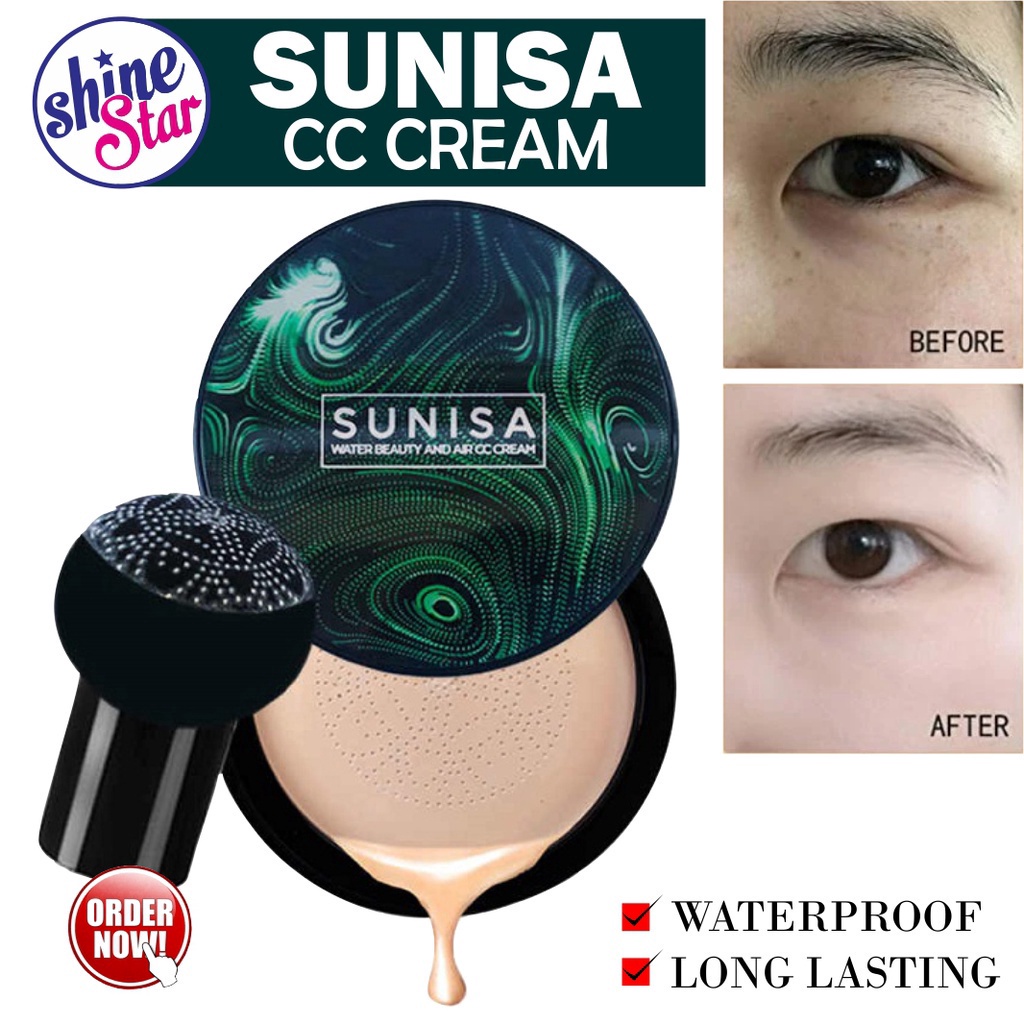 Kirim Sekarang♠[BISA COD] Sunisa Cushion Waterproof Original Bedak Anti Air Tahan Lama BB Cream Korea / CC Cream Moisturizing Natural Foundation Makeup