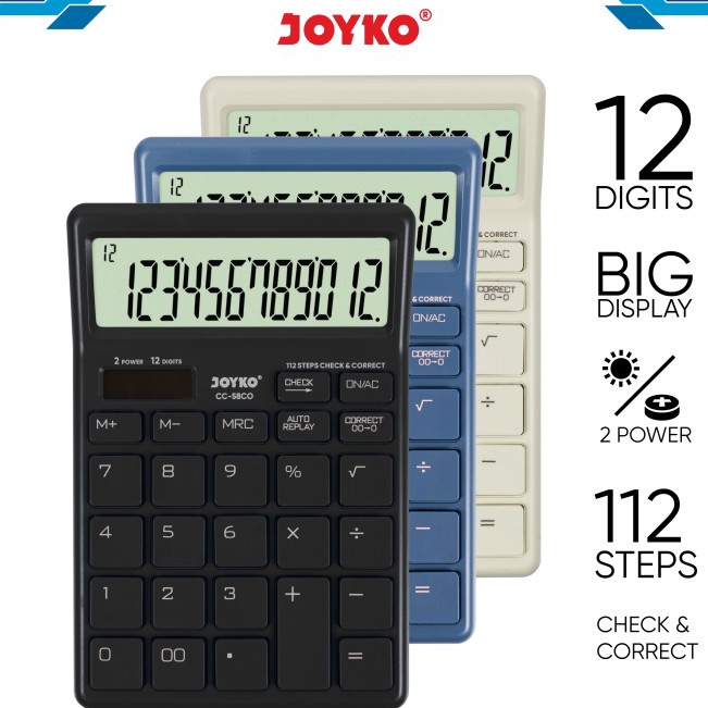 

Diskon Calculator Kalkulator Joyko CC-58CO 12 Digits Produk