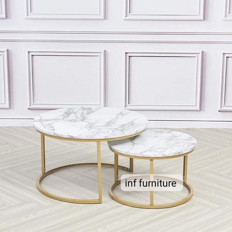 meja tamu nesting meja tamu marmer asli meja tamu 2 in 1 marmer asli