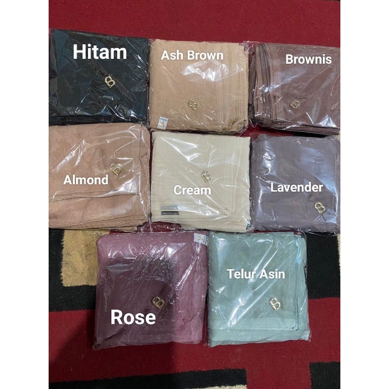 JILBAB SEGIEMPAT POLOS LOGO B