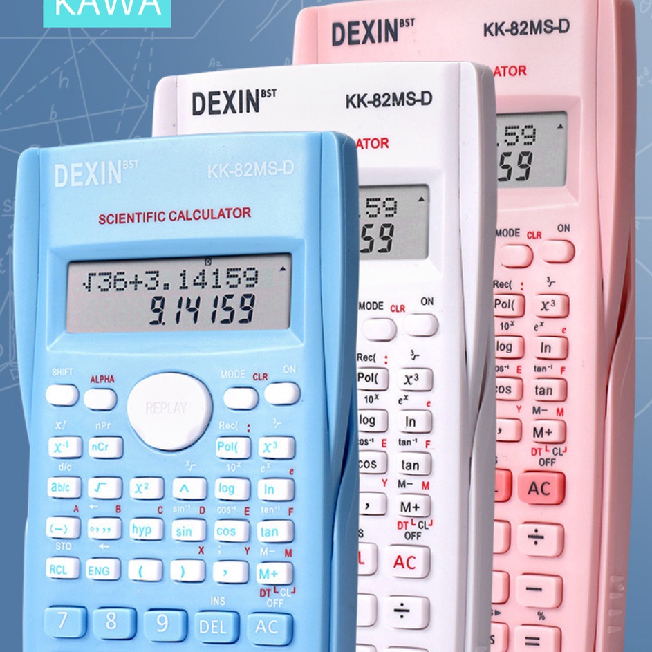 

Best Seller KAWA Kalkulator Color Function Scientific Kalkulator sin cos tan macaroon Aesthetic Estetik Best Seller