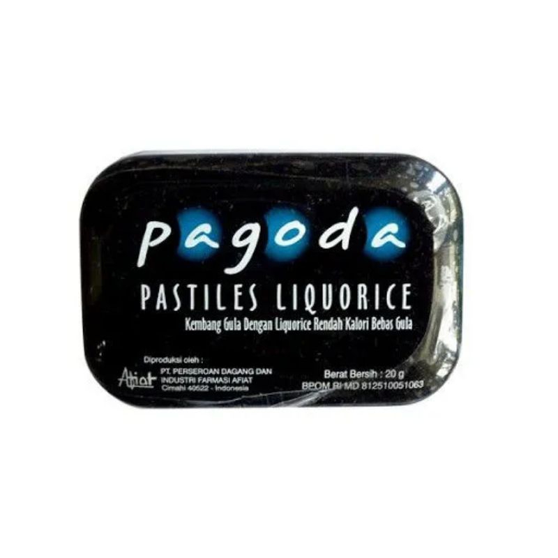 

Pagoda Pastiles Rasa Liquorice 20 Gram - Permen Pelega Tenggorokan