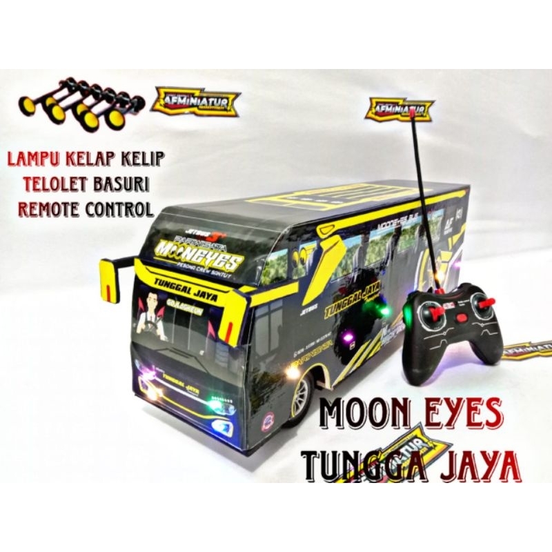 Mobil Remote Control Bus Telolet Basuri full variasi Lampu bisa bunyi telolet Basuri