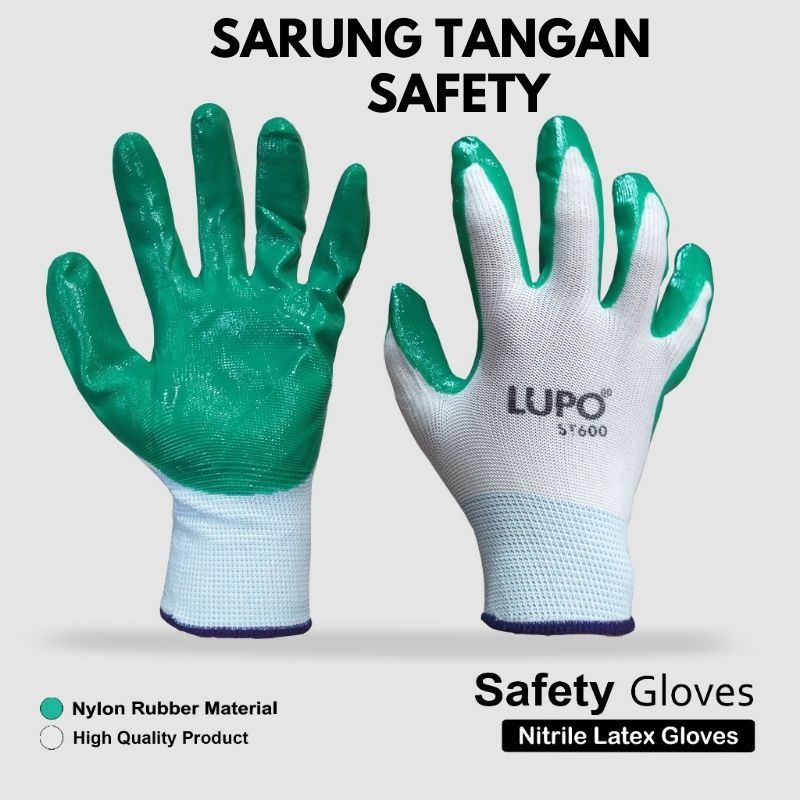 GROSIR Sarung Tangan Kerja Anti Slip Tebal Kuat Safety Glove LUPO Original