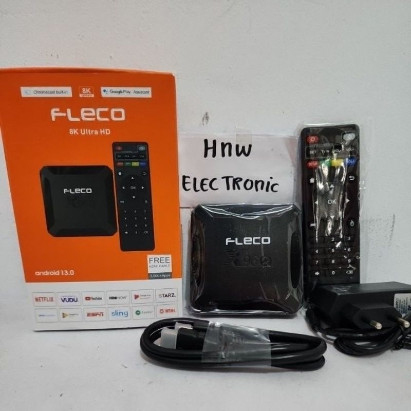 android tv box FLECO 8K Ultra HD Ram 2G + Rom 16G free kabel HDMI X96Q