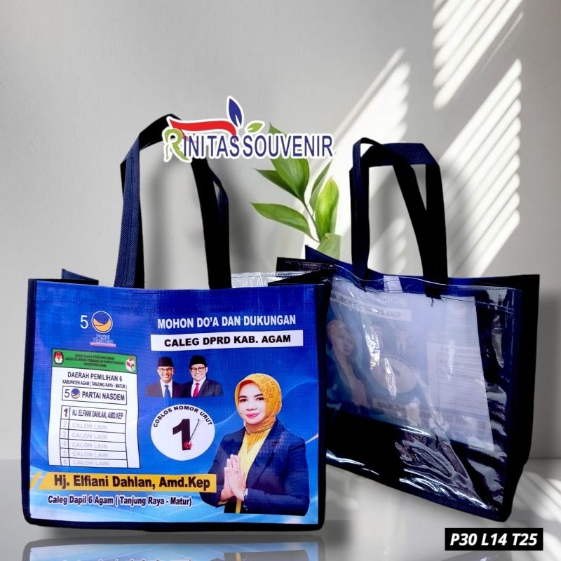 

Tas Partai - Tas Promosi Caleg - Tas Sembako - 30*14*25