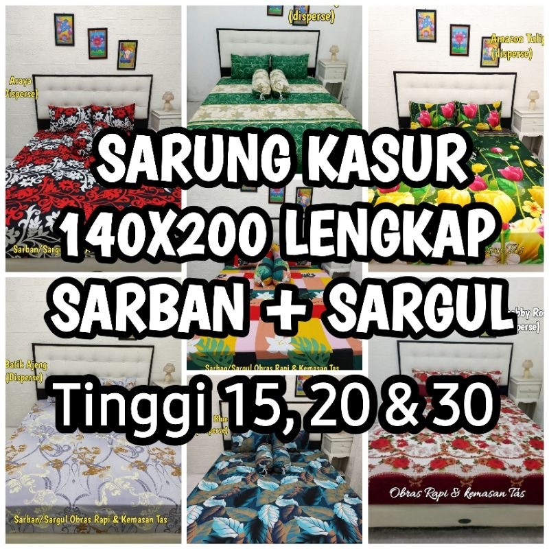 SPRE RESLETING 140X200 Sarung kasurSarung kasur busa resletingUrung kasur busa resletingSarung kasur