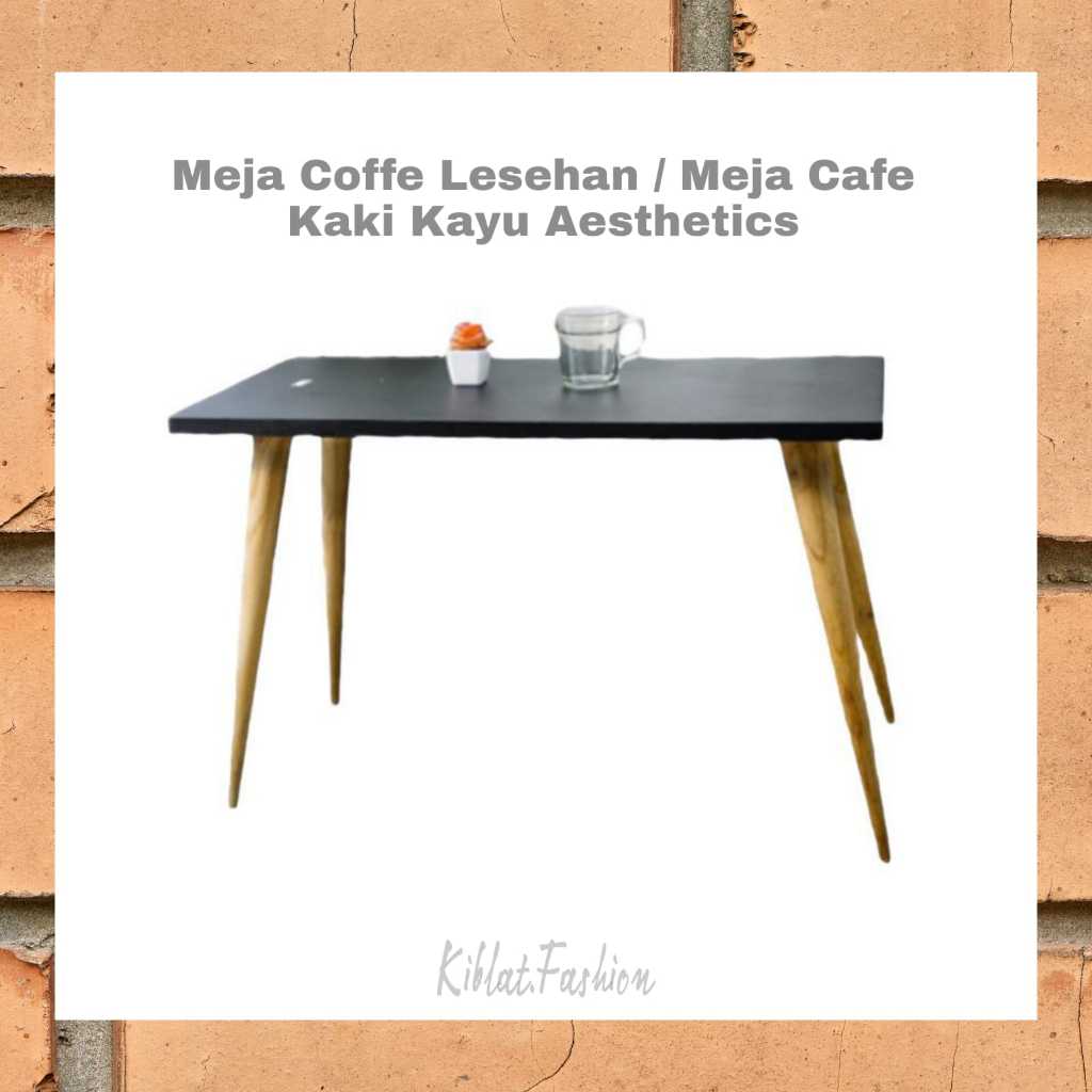 Meja Lesehan Ruang Tamu Kaki Kayu Aesthetic Meja Teras Lesehan Warung