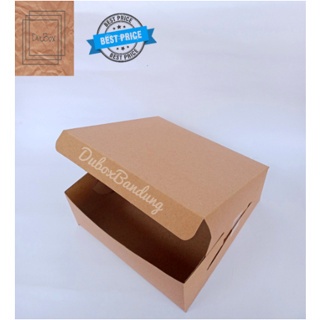 ( 1pak= 10pcs) Box ukuran 22x22x5 laminasi tanpa jendela, Box ukuran 22x22x5 laminasi,Box untuk kue 