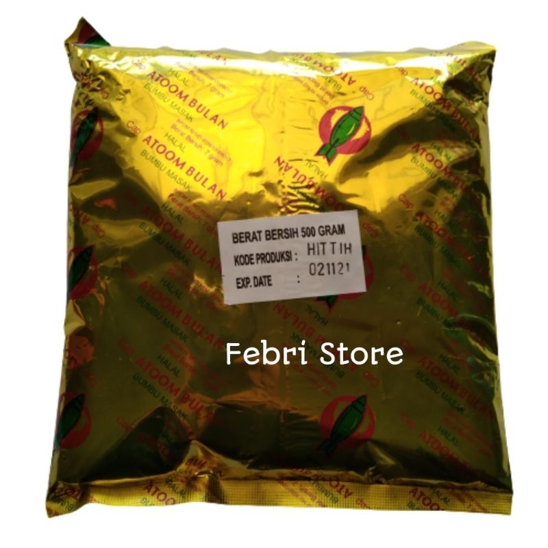 

BUMBU MASAK CAP ATOOM/ATOM BULAN 500 GRAM/BUMBU SEBLAK DAN BASO ACI