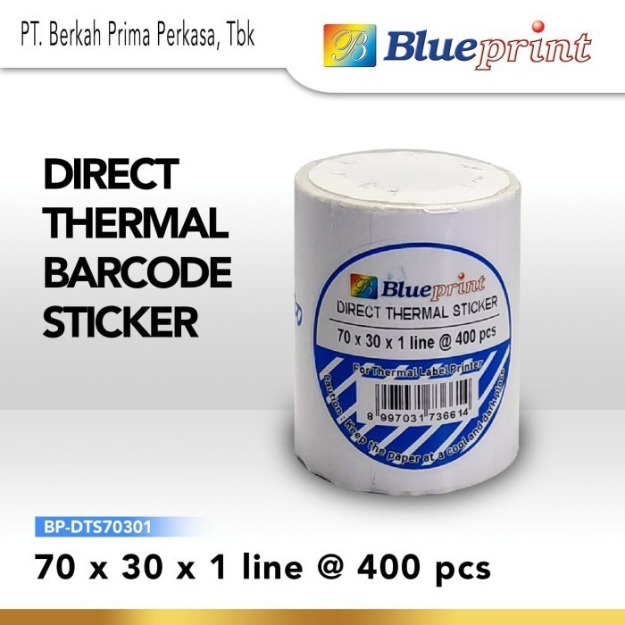 

BLUEPRINT Direct Thermal Sticker 70 x 30 x 1Line Label Stiker 70x30x1@400