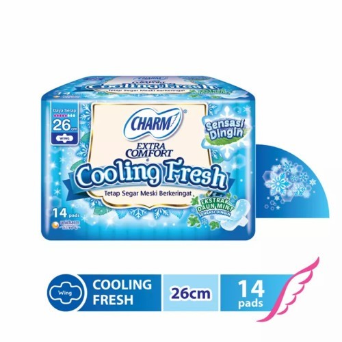 CHARM COOLING FRESH SEJUK NATURAL CUCUMBER 12 PADS