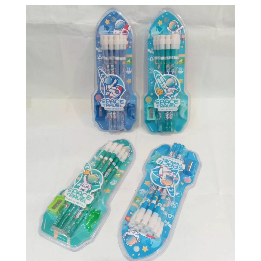 

Pensil Raut HB Space Dream Set Alat Tulis Sekolah Stationery 12 Pcs