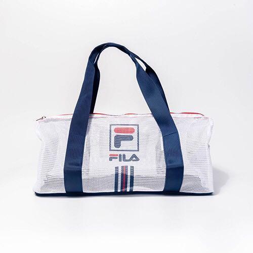 Starbucks x Fila Mesh Bag Tas Gym Padel Sport Semi Transparan Messenger Original