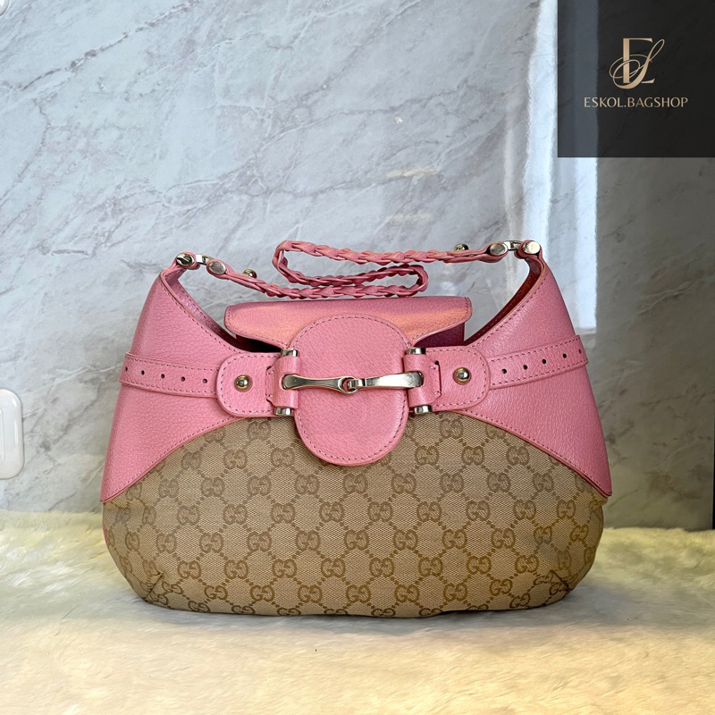 PRELOVED G*CCI Hobo Canvas Bag/Tas Second Branded Wanita/Tas Kulit Wanita/Tas Bahu Wanita/Preloved T