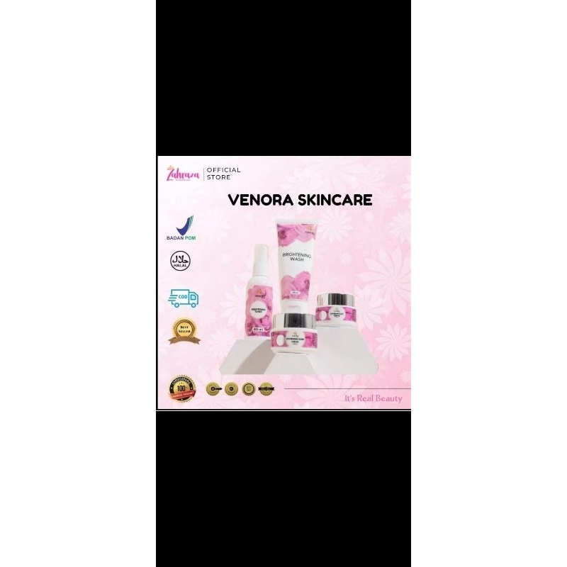 VENORA SKINCARE BPOM ,PAKET NORMAL WHITENING ,FLEK DAN ACNE WHITENING SERIES FREE BOTOL MINUM CANTIK