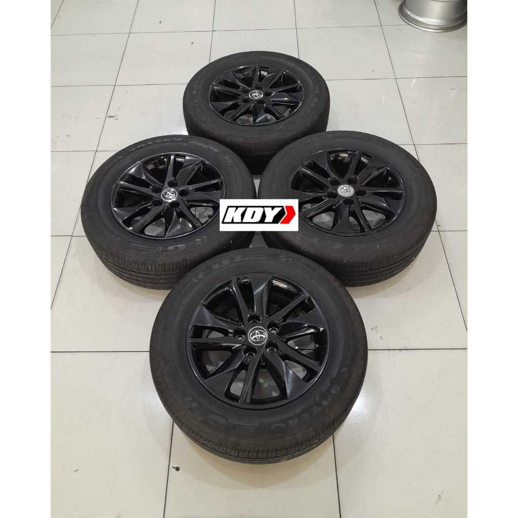 Standart INNOVA REBORN R16 BLACK + BAN GT RADIAL 215 65 Ring 16 - Velg oem standart copotan - Gratis