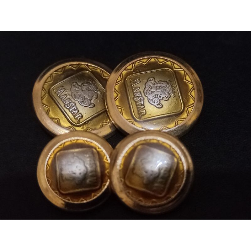 Kancing Jas Logam Impor Mewah  1set (6besar 6kecil)