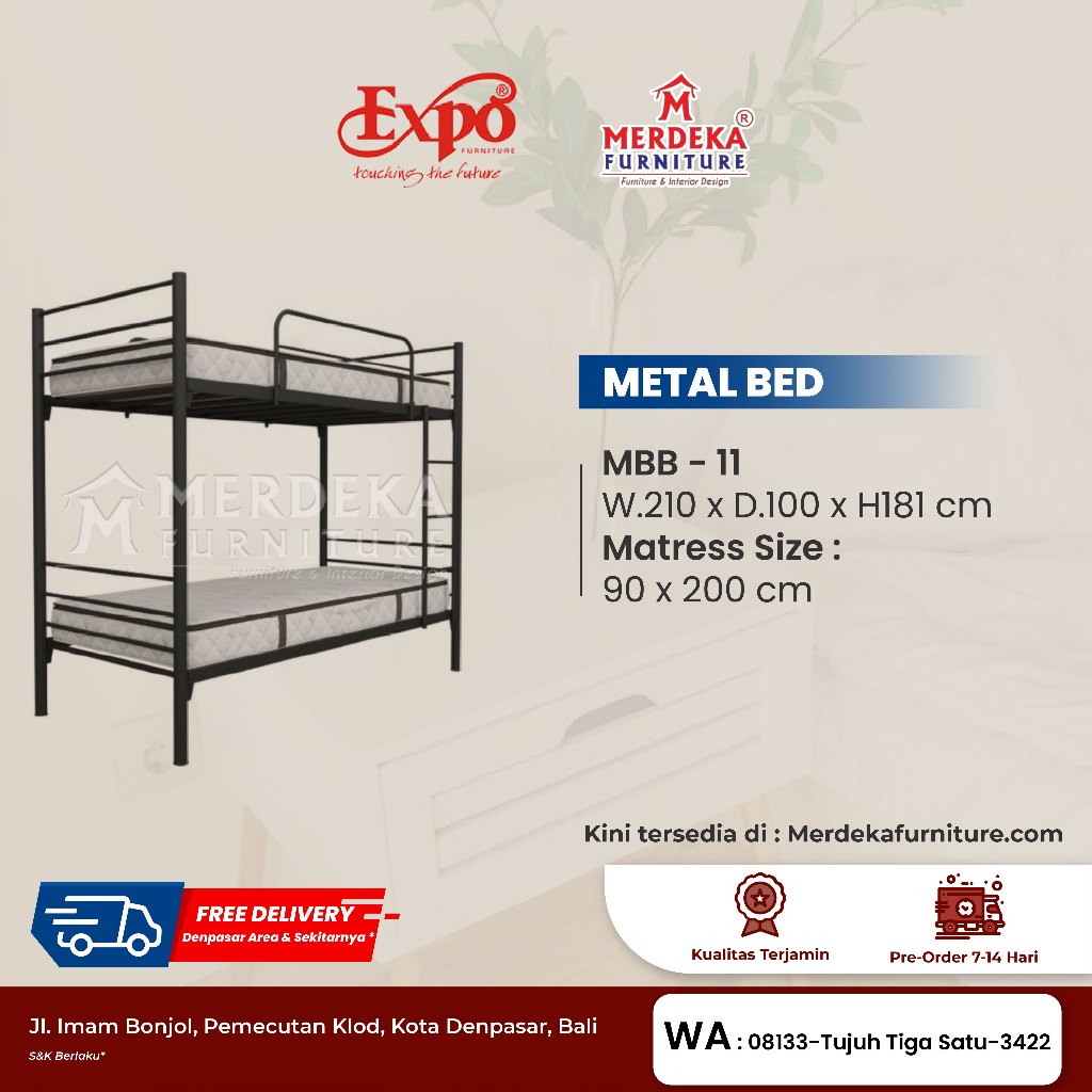 Ranjang Besi Susun Expo type MBB-11