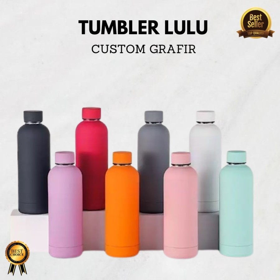 Tumbler Lulu Custom Rubber Stainless Custom Grafir