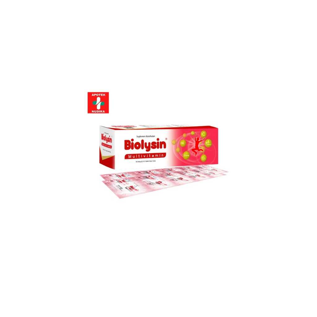 BIOLYSIN STRIP ISI 10 TABLET Suplemen Multivitamin Anak Dewasa Biolisin