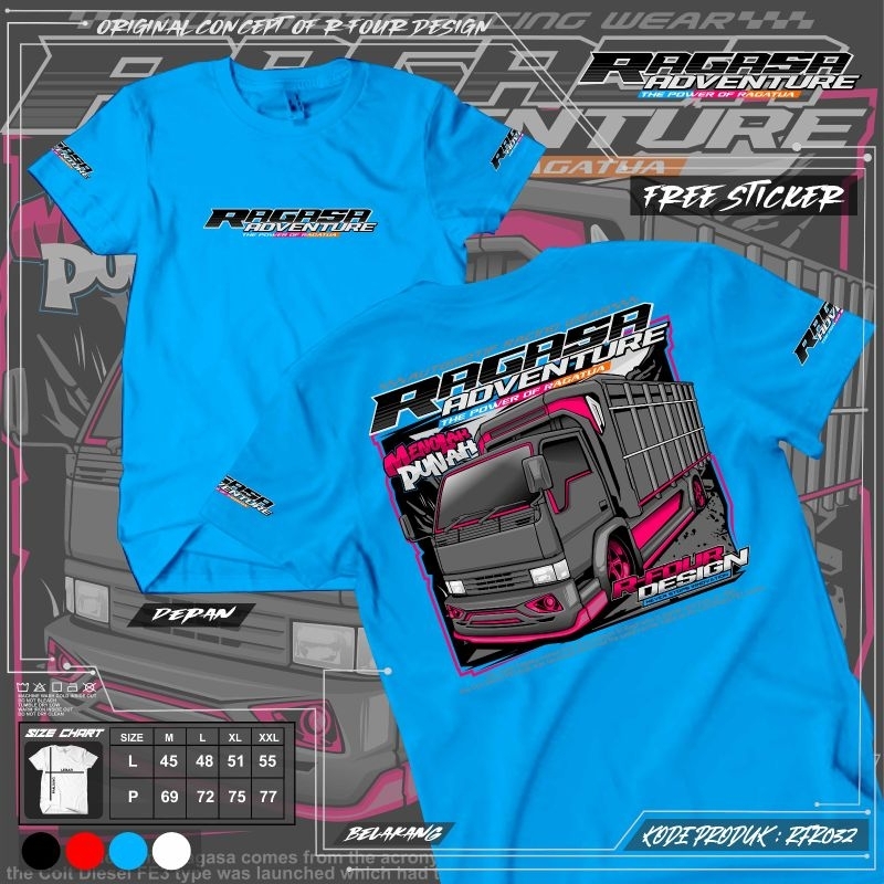 rfr 32 kaos truk ragasa adventure new gratis stiker keren baju driver muda ragasa