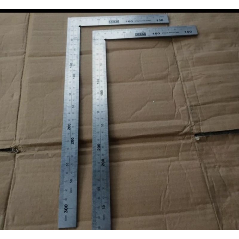 Penggaris siku L Tukang stainless steel OPT TAIWAN 30 x 15 cm