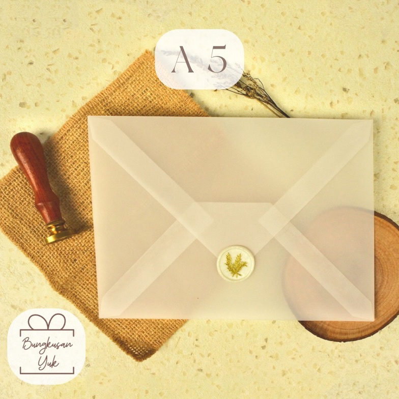 

Terlaris.. [isi 10] A5 GROSiR Vellum Envelope translucent transparent 66