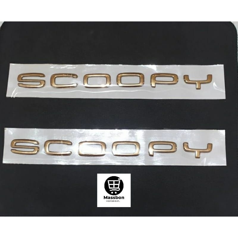 emblem logo timbul scoopy k2f original tulisan logo honda scoopy 2021-2022 original