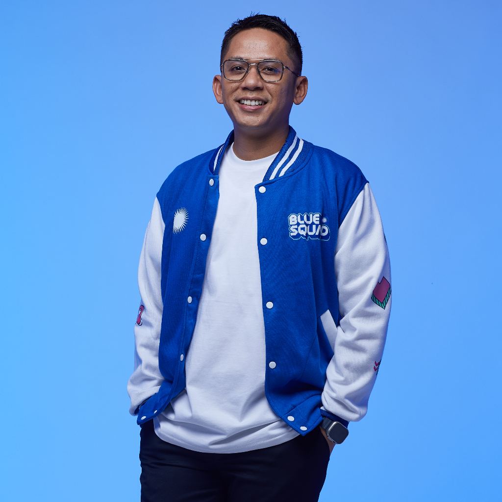 Blue Squad Varsity Jacket Blue