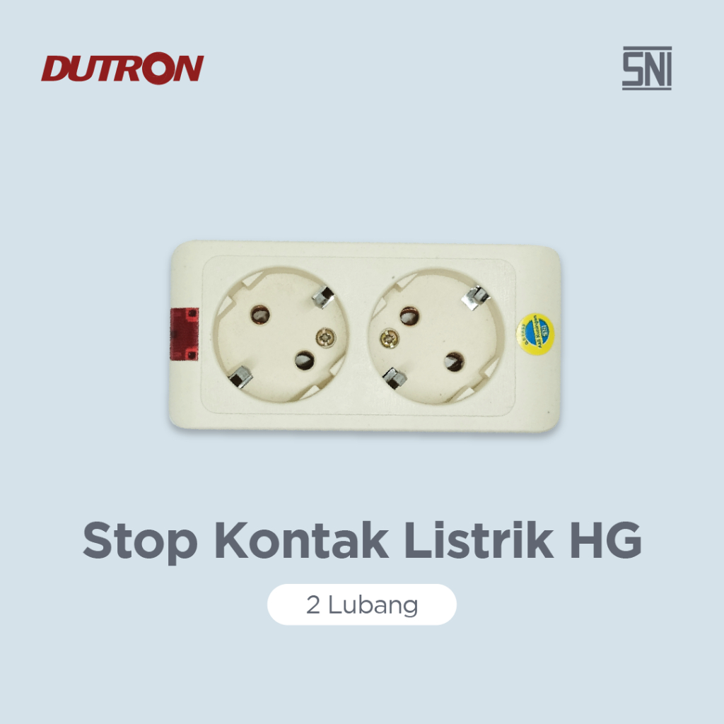 DUTRON Stop Kontak 2 Lubang Tipe HG