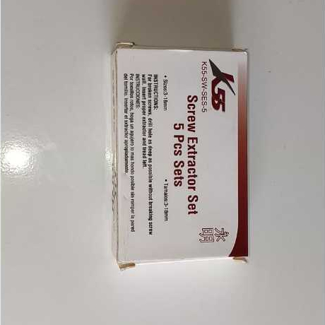 K55 6Pcs Set Tap Balik Untuk Cabut Sekrup Patah / Mata Bor Pencabut Mudah Sekrup Patah, Tap Balik 6 