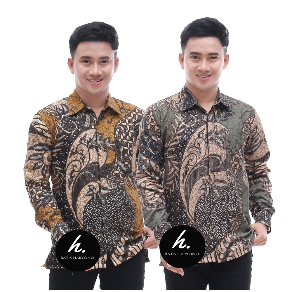 ✨SHOPEE MALL✨ Baju Kemeja Batik Pria Dewasa Murah Lengan Panjang Modern Kondangan Mewah Terbaru Sera