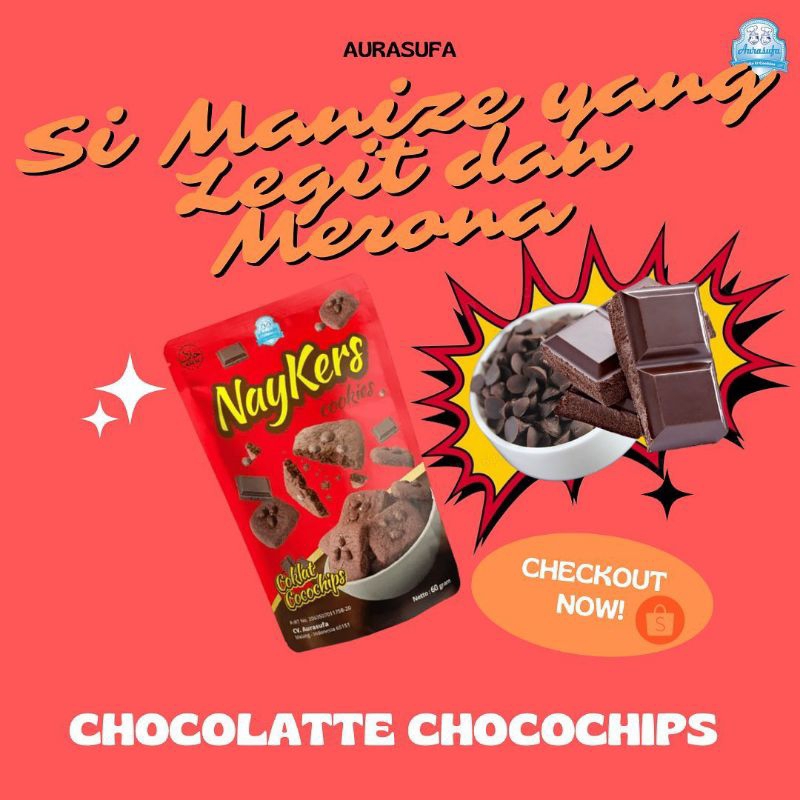 

Camilan || Snack || Cookies Coklat || Naykers Chocochips 60gram