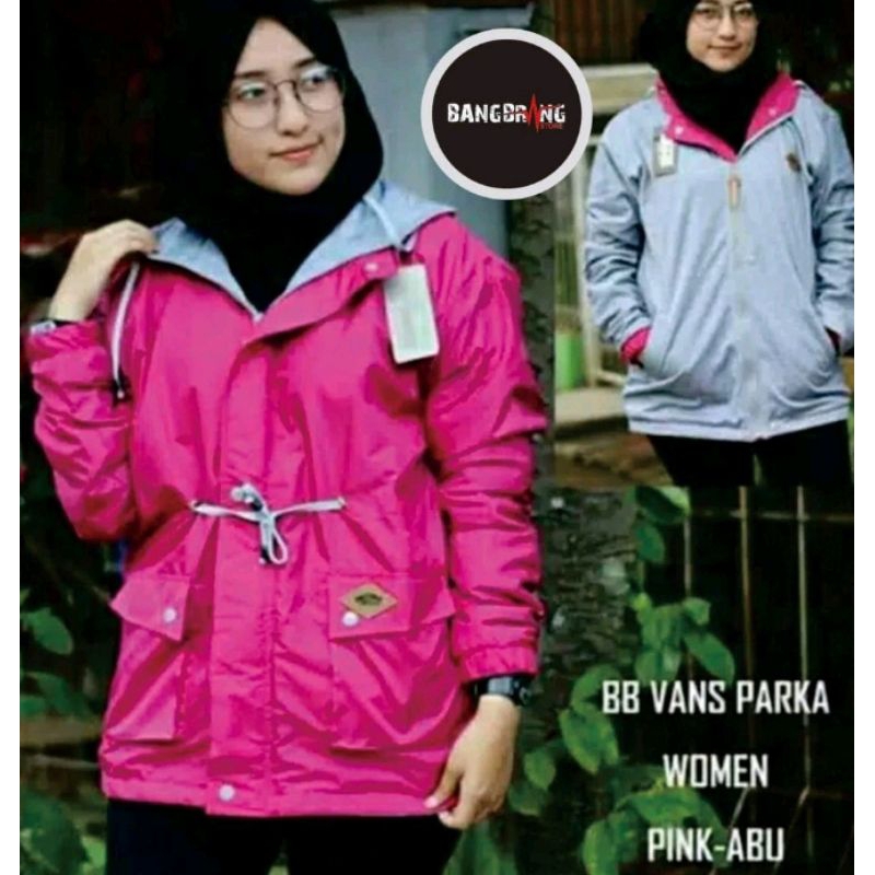 jacket Parka wanita Bolak balik / Jacket Parasut cewek