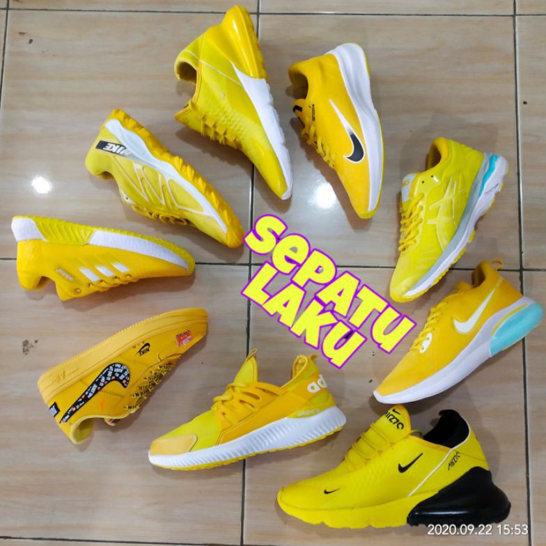 Kirim L4ngsung SEPATU OLAHRAGA WANITA SEPATU SPORT CEWEK SEPATU SENAM AEROBIK WARNA KUNING SEPATU RU