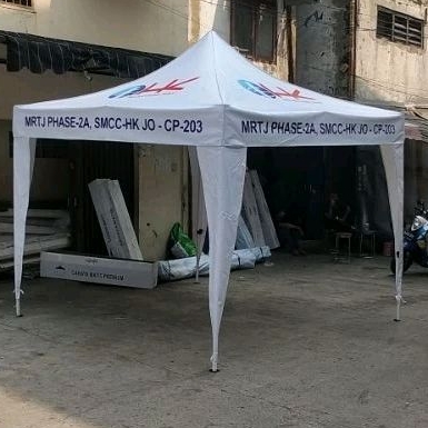 Tenda lipat ukuran 3 x 3 custom branding logo