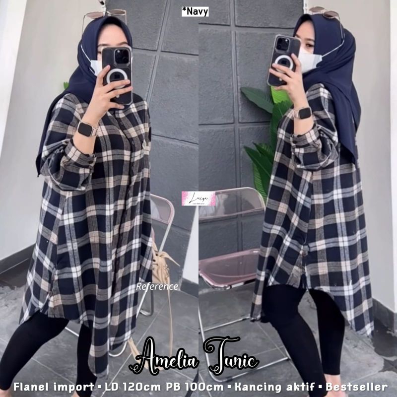 Amelia Tunik Kotak-kotak