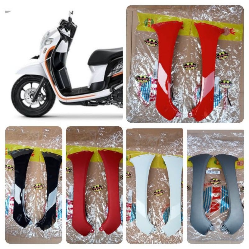 cover sayap depan kap body depan Scoopy fi esp donat 2017 2018 2019 hitam merah putih merah doff