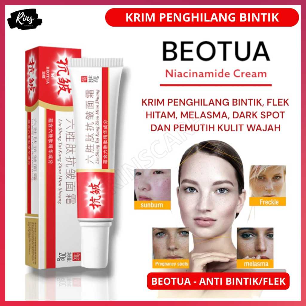 [ BEOTUA ] Krim Pemutih Kulit Wajah dan Anti Bintik Krim Anti Kerutan Niacinamide Krim Penghilang Bi