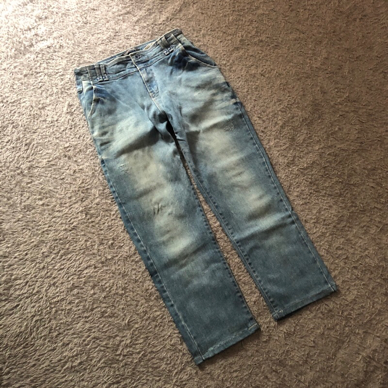 Hodoo Blue Fading Jeans - Celana Jeans Faded Original Second Preloved
